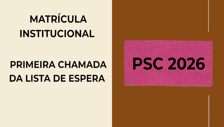 Matrícula da Lista de Espera ocorre até o dia 9 de fevereiro
